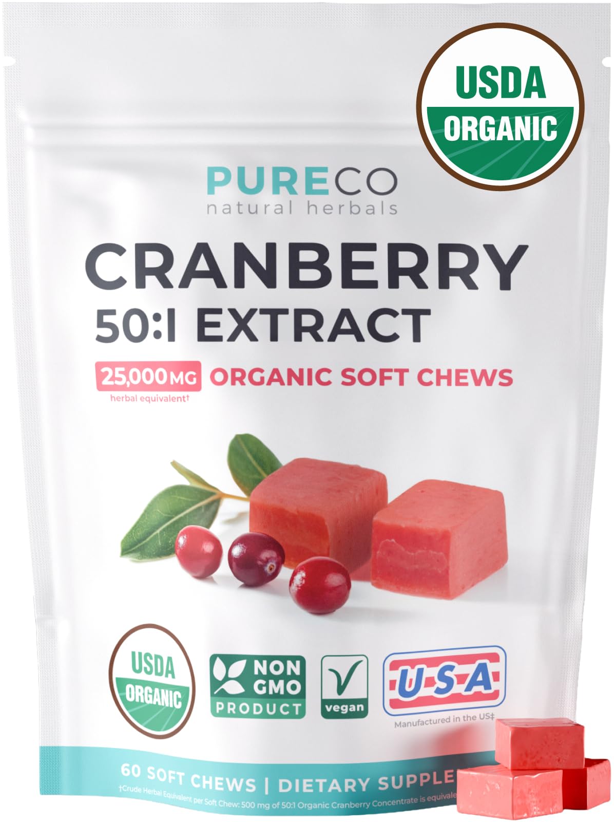 Organic Cranberry Pills - Vegan Supplement for Urinary Tract Health & Kidney Cleanse - Cranberry Pills for Women 500mg 50:1 Cranberry Concentrate Per Serving - Urinary Tract Support - 60 Capsules - PrimeBioHealth - canada supplements