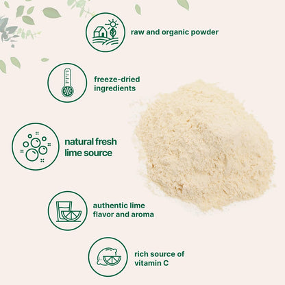 Organic Freeze-Dried Lime Powder, 1.5lbs | Raw Lime Juice Flavor, Sugar Free Drink Mix, Rich in Vitamin C | Water Flavor Enhancer, Great for Beverages & Smoothies | Additive Free, Non-GMO - PrimeBioHealth - canada supplements