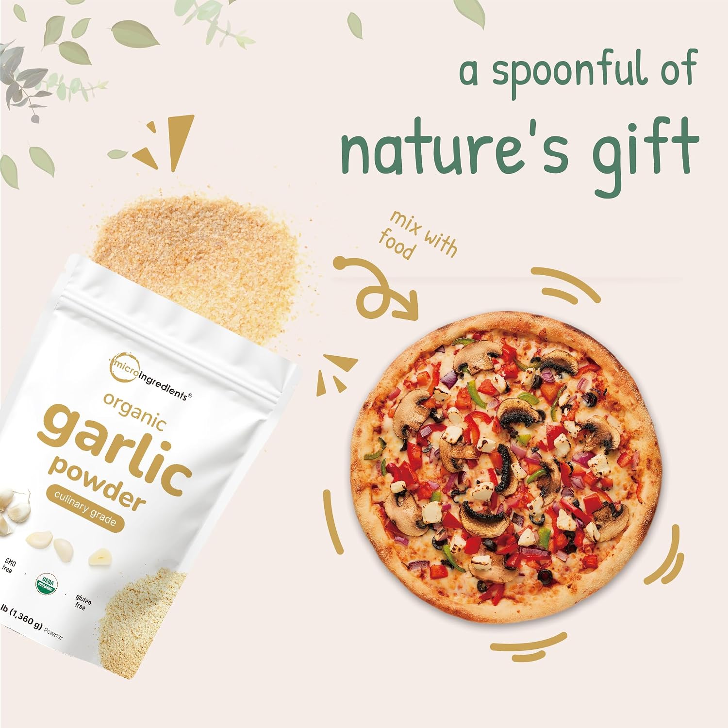 Organic Garlic Powder, 3 lb | Premium Raw Allium Sativum Bulb | Pungent & Savory Flavor | Great for Meats, Vegetables & Spice Mixes | Additive Free, Non-GMO, Bulk Supply - PrimeBioHealth - canada supplements