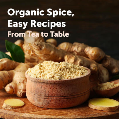 Organic Ginger powder, 2lbs (32oz) | Premium Source for Spice & Seasoning | Great for Baking, Cooking & Tea | Additive Free, Non-GMO, Bulk Supply - PrimeBioHealth - canada supplements