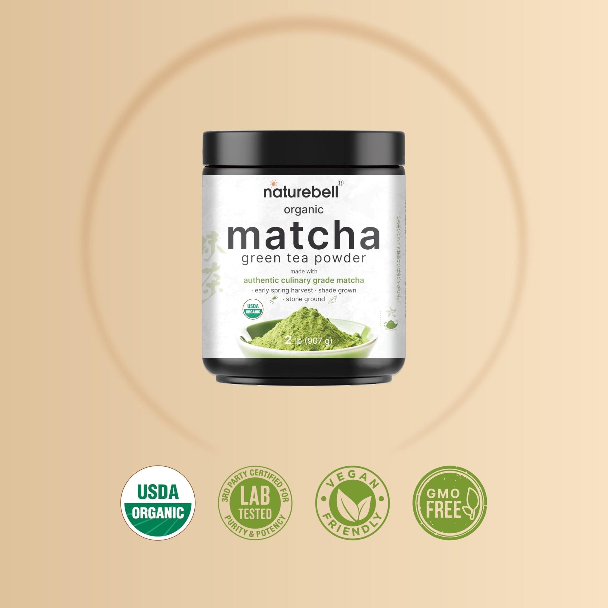 Organic Matcha Green Tea Powder, 1 Pound | Unsweetened with Zero Sugar, Culinary Grade, Potent Early Spring Leaf Harvest, Fine Stone Ground – Vegan, All Purpose, Great for Matcha Latte - PrimeBioHealth - canada supplements