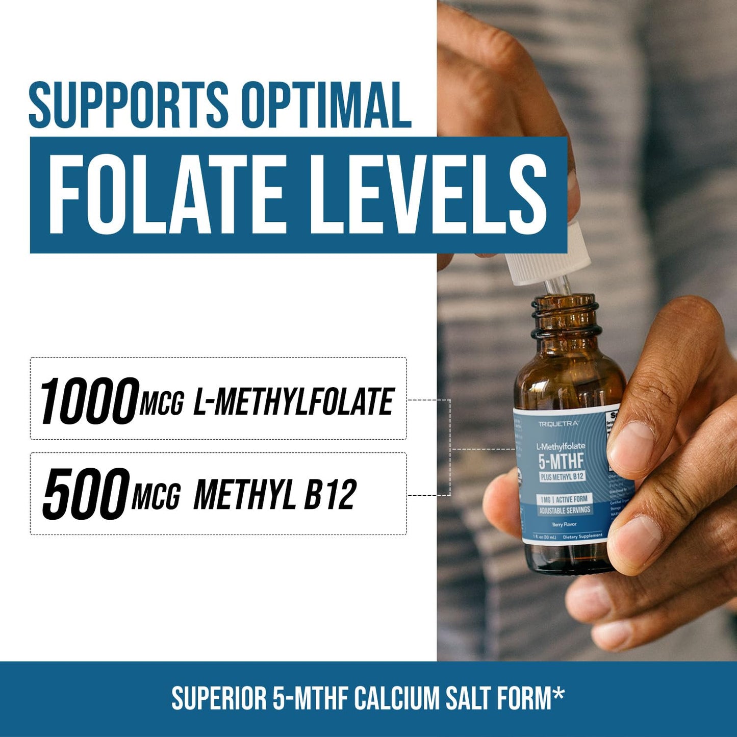 Organic Methyl Folate 1000 mcg + Methyl B12 Cofactor (300 Servings) – Metabolically Active 5-MTHF Form, Organic Berry Flavor, Liquid Sublingual Form – Mood, Cognition, Methylation, Pregnancy (1oz) - PrimeBioHealth - canada supplements