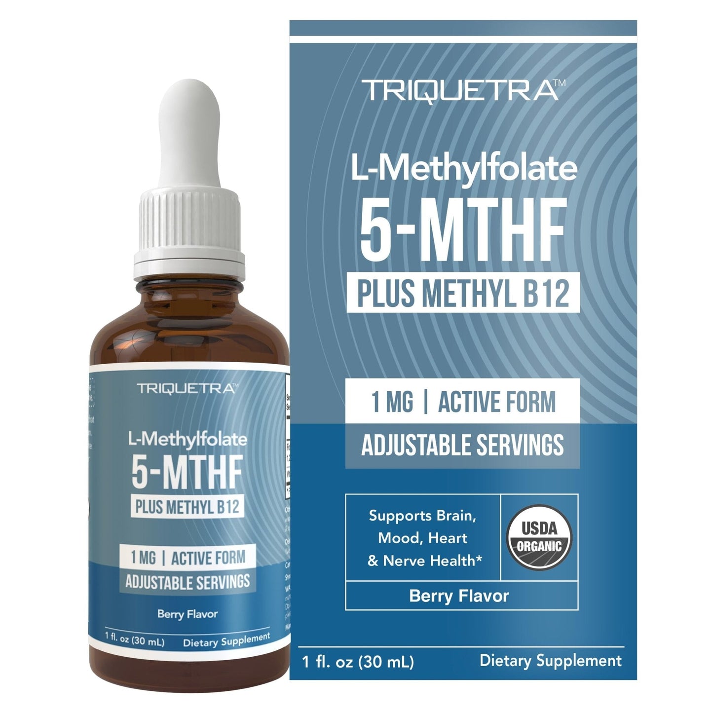 Organic Methyl Folate 1000 mcg + Methyl B12 Cofactor (300 Servings) – Metabolically Active 5-MTHF Form, Organic Berry Flavor, Liquid Sublingual Form – Mood, Cognition, Methylation, Pregnancy (1oz) - PrimeBioHealth - canada supplements