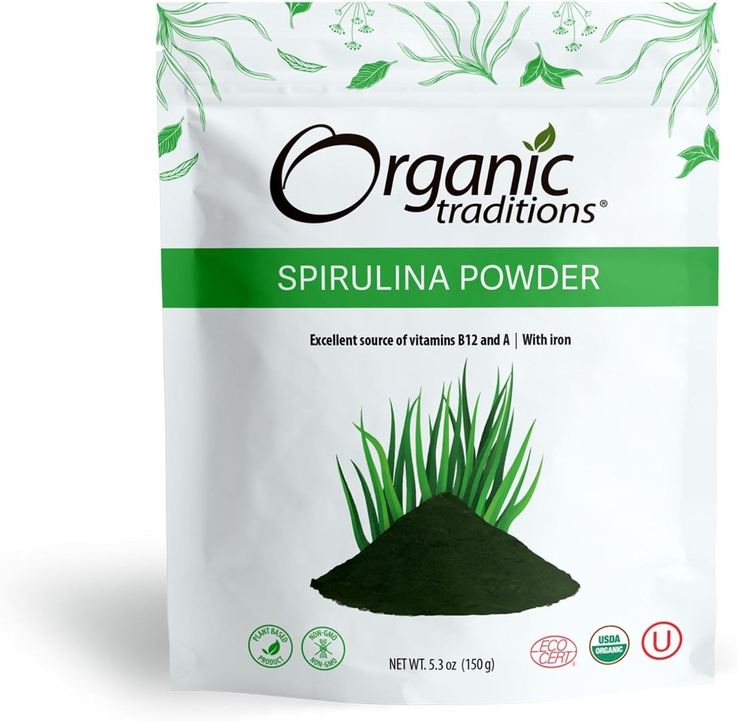Organic Spirulina & Chlorella Superfood Powder, Vegan, Non-GMO - PrimeBioHealth - canada supplements