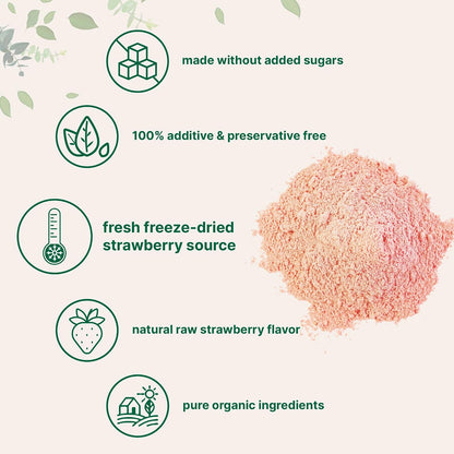 Organic Strawberry Powder, 1 Lb | 100% Natural Fruit Powder | Freeze-Dried Strawberries Source | No Sugar & Additives | Great Flavor for Drinks, Smoothie, & Beverages | Non-GMO & Vegan Friendly - PrimeBioHealth - canada supplements