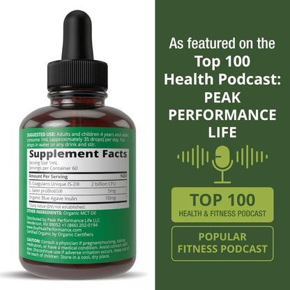 Organic Synbiotic = Prebiotics + Probiotics + Postbiotics 3-in-1 Supplement for Women, Men, & Kids. Pre, Pro, & Post Biotics Liquid Drops for Gut + Microbiome Balance. Made in USA, Vegan, Zero Sugar - PrimeBioHealth - canada supplements