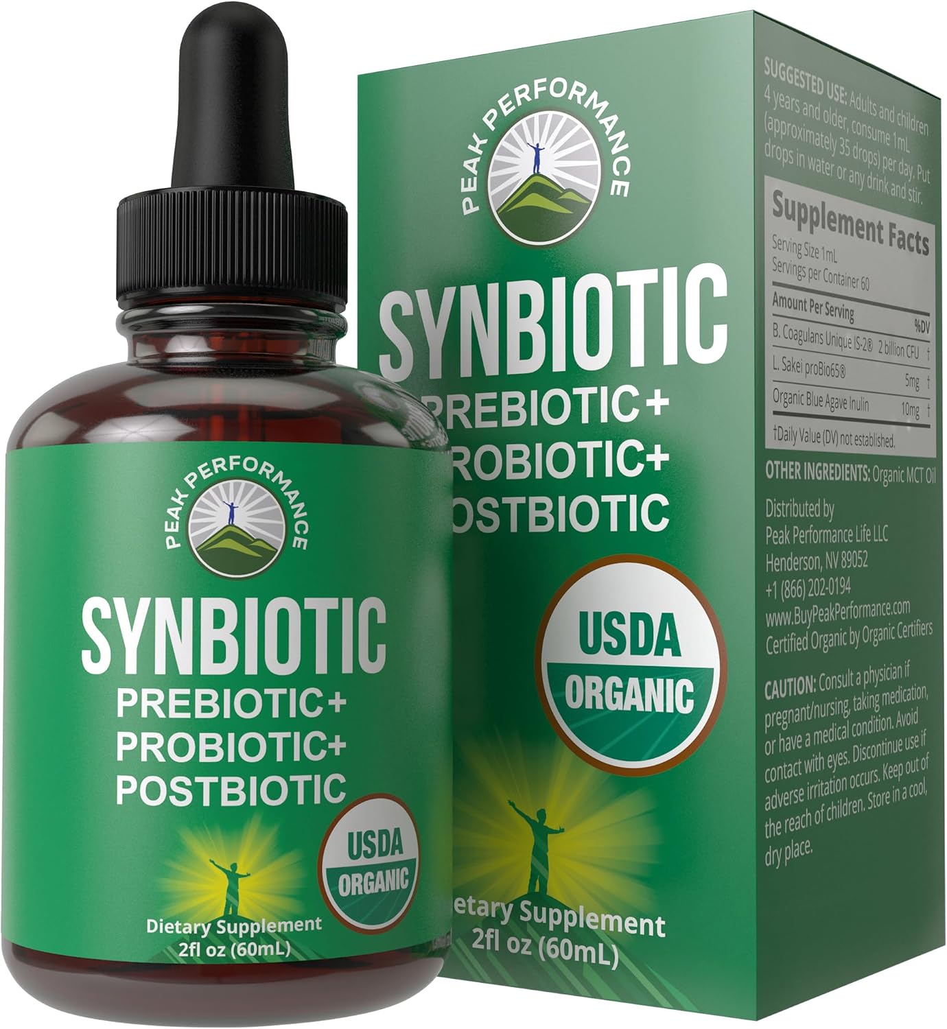 Organic Synbiotic = Prebiotics + Probiotics + Postbiotics 3-in-1 Supplement for Women, Men, & Kids. Pre, Pro, & Post Biotics Liquid Drops for Gut + Microbiome Balance. Made in USA, Vegan, Zero Sugar - PrimeBioHealth - canada supplements
