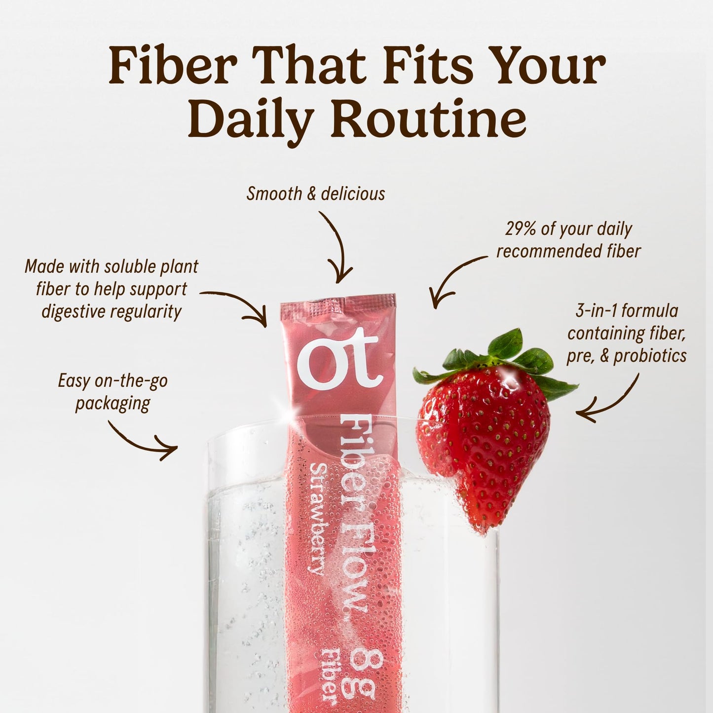 Organic Traditions Fiber Flow Variety Pack, Daily Fiber Supplement Sticks with Acacia, Chicory Root Inulin, One Billion CFU Probiotics, Mixed Flavors Strawberry Yuzu Lime Unflavoured, 12 Count - PrimeBioHealth - canada supplements