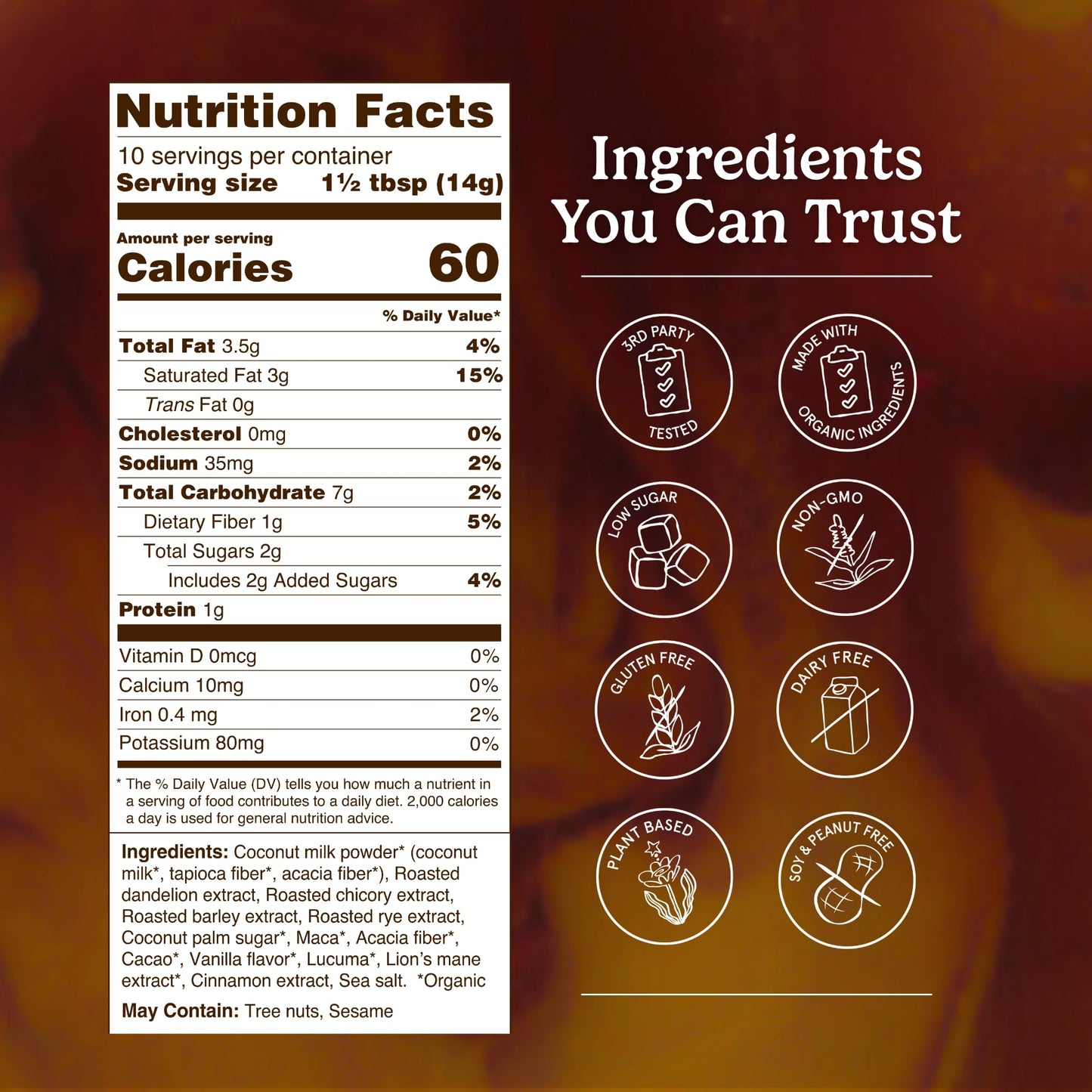 Organic Traditions Mind Fuel Instant Mushroom Coffee Alternative, Caffeine Free Lion’s Mane and Maca Herbal Drink with Dandelion, Chicory, Roasted Grain Blend, Natural Focus Support, 140g / 5oz - PrimeBioHealth - canada supplements