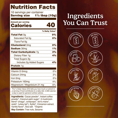 Organic Traditions Mind Fuel Instant Mushroom Coffee Alternative, Caffeine Free Lion’s Mane and Maca Herbal Drink with Dandelion, Chicory, Roasted Grain Blend, Natural Focus Support, 140g / 5oz - PrimeBioHealth - canada supplements