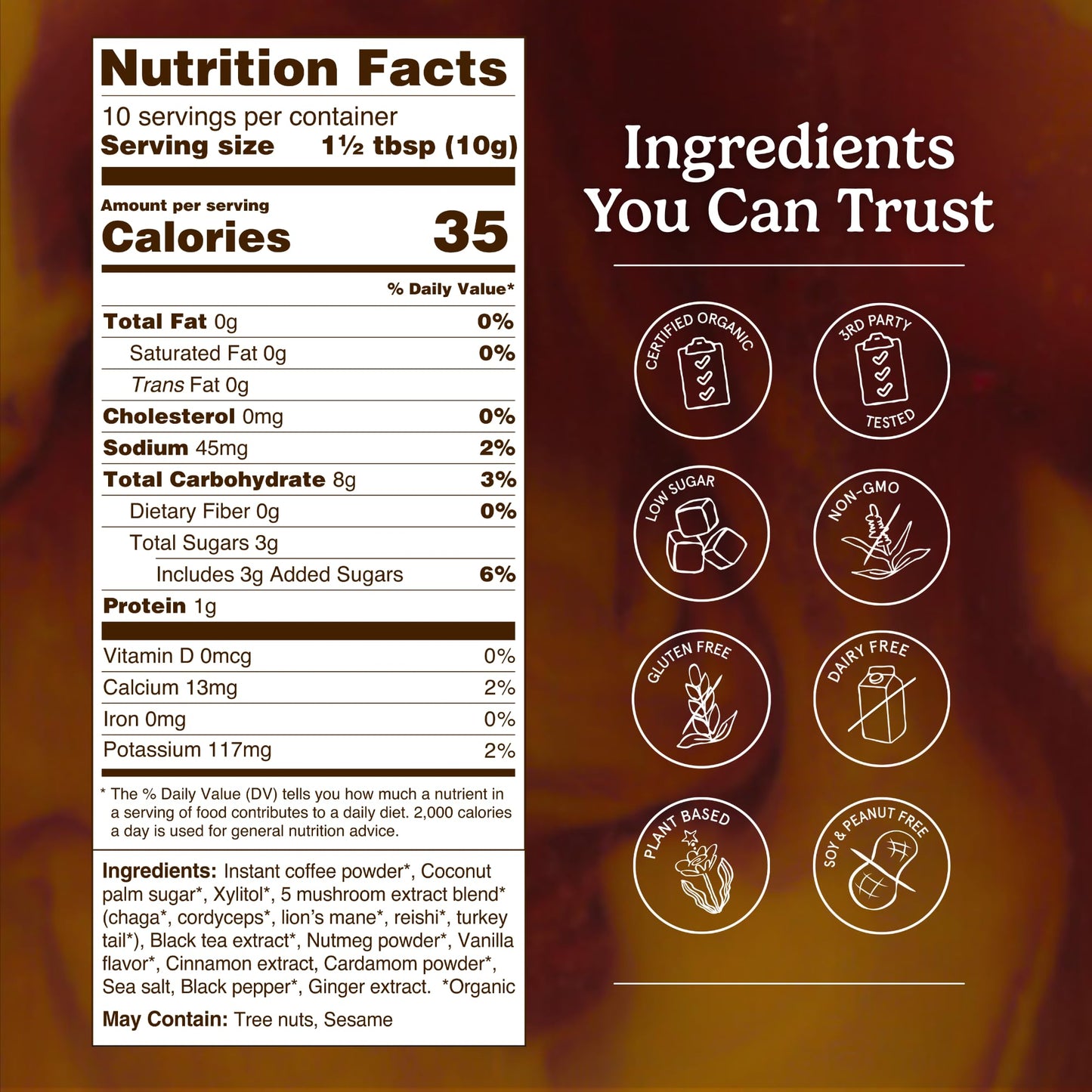 Organic Traditions Mind Fuel Instant Mushroom Coffee Alternative, Caffeine Free Lion’s Mane and Maca Herbal Drink with Dandelion, Chicory, Roasted Grain Blend, Natural Focus Support, 140g / 5oz - PrimeBioHealth - canada supplements