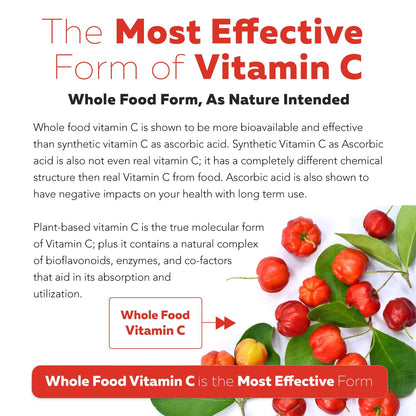 Organic Vitamin C | Whole Food Vitamin C from Fruit Plus Absorption Enhancing Cofactors - Vegan, Enhanced Bioavailability - Immune Support, Antioxidant, Total Health (90 Servings) - PrimeBioHealth - canada supplements
