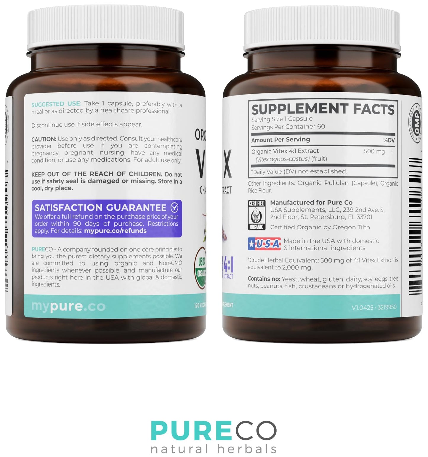 Organic Vitex Chasteberry Supplement for Women - High Strength Chaste Tree Berry Extract Supports Hormone Balance for Women from PMS to Menopause - Filler Free Vegan & Non-GMO (2 Month Supply) - PrimeBioHealth - canada supplements