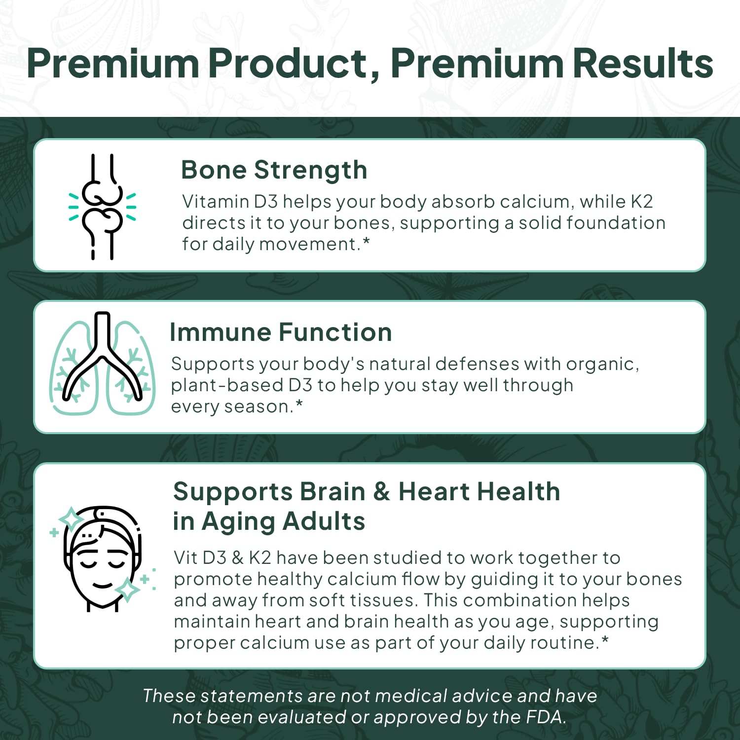 Organics Ocean Better D3 + K2-100% Organic VIT D3 and K2 Supplements with Maximum Bioavailability - Supports Bone Density, Calcium Balance - PrimeBioHealth - canada supplements