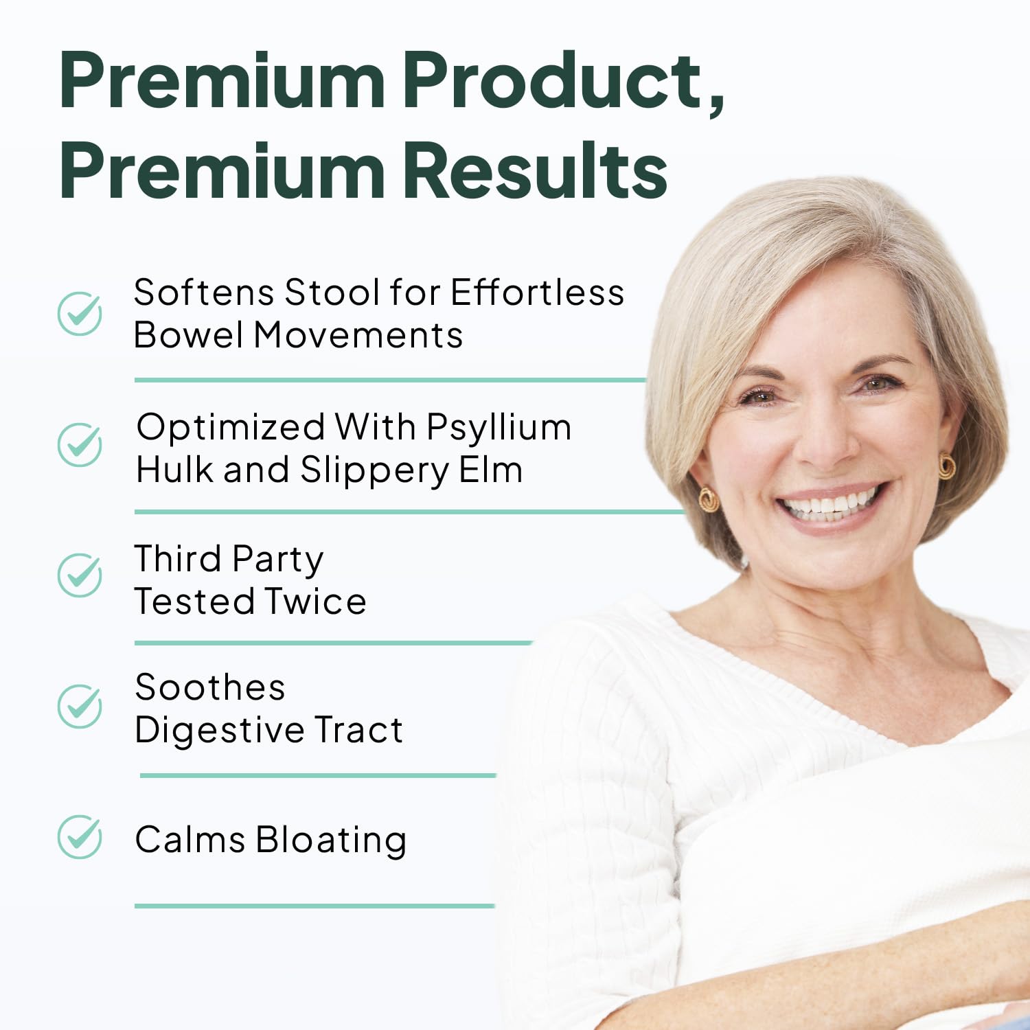Organics Ocean Better Fiber - Daily Fiber Supplement - Soften Stool for Effortless Bowel Movements - with Psyllium Hulk and Slippery Elm - 90 Capsules - PrimeBioHealth - canada supplements
