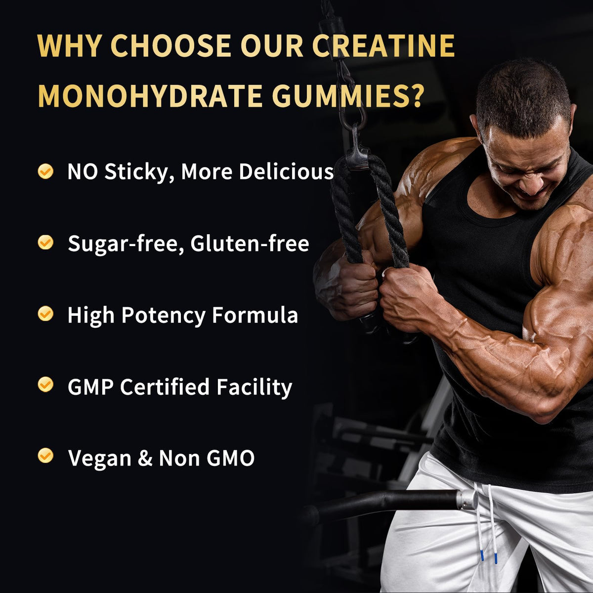 OUYIYUA Creatine Monohydrate Gummies 5000mg for Men & Women - Sugar Free Pre-Workout Supplement, Chewables for Muscle Strength, Muscle Builder - PrimeBioHealth - canada supplements