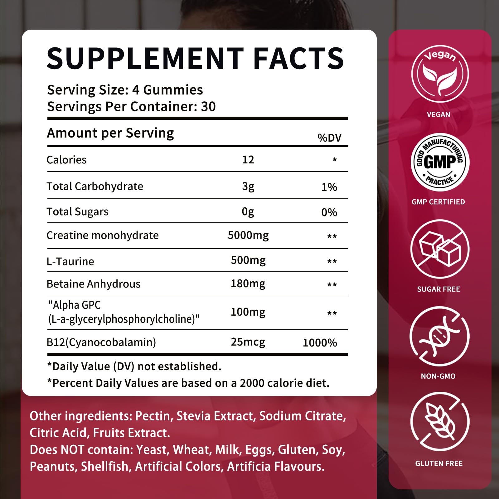OUYIYUA Creatine Monohydrate Gummies 5000mg for Men & Women - Sugar Free Pre-Workout Supplement, Chewables for Muscle Strength, Muscle Builder, Energy Boost, - PrimeBioHealth - canada supplements