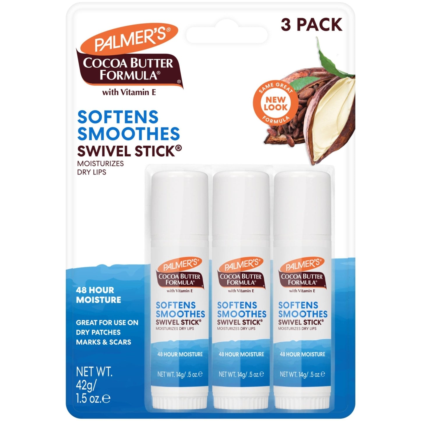 Palmer's Cocoa Butter Formula Moisturizing Swivel Stick with Vitamin E, Lip Balm for Valentine's Day, Face & Body Moisturizer Stick - PrimeBioHealth - canada supplements