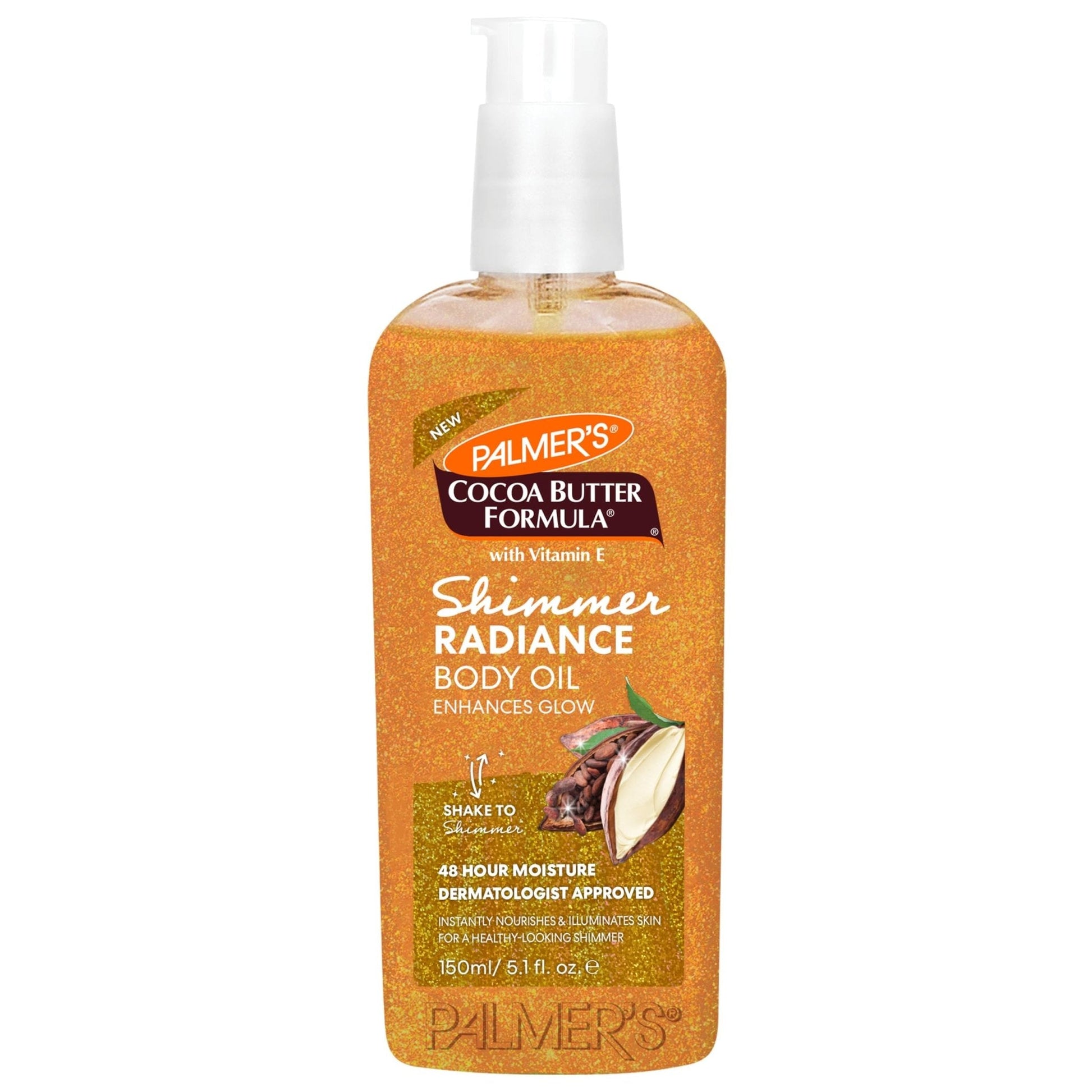 Palmer's Cocoa Butter Formula Shimmer Body Oil with Vitamin E, 5.1 Fl Oz, Radiance Body Oil for Glowing Skin - PrimeBioHealth - canada supplements
