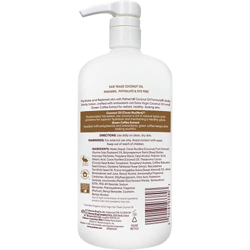 Palmer's Coconut Oil Formula Body Lotion for Dry Skin, Hand & Body Moisturizer with Green Coffee Extract & Vitamin E - PrimeBioHealth - canada supplements