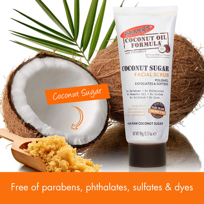 Palmer's Coconut Oil Formula Coconut Sugar Facial Scrub Exfoliator, Face Scrub to Gently - PrimeBioHealth - canada supplements