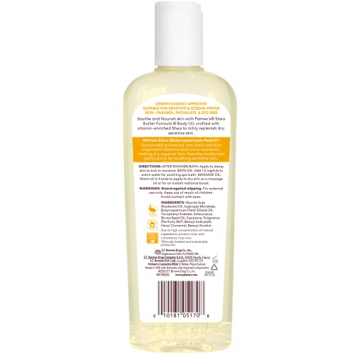 Palmer's Shea Formula Raw Shea Body Oil with Vitamin E, Deep Body Moisturizer to Soothe - PrimeBioHealth - canada supplements