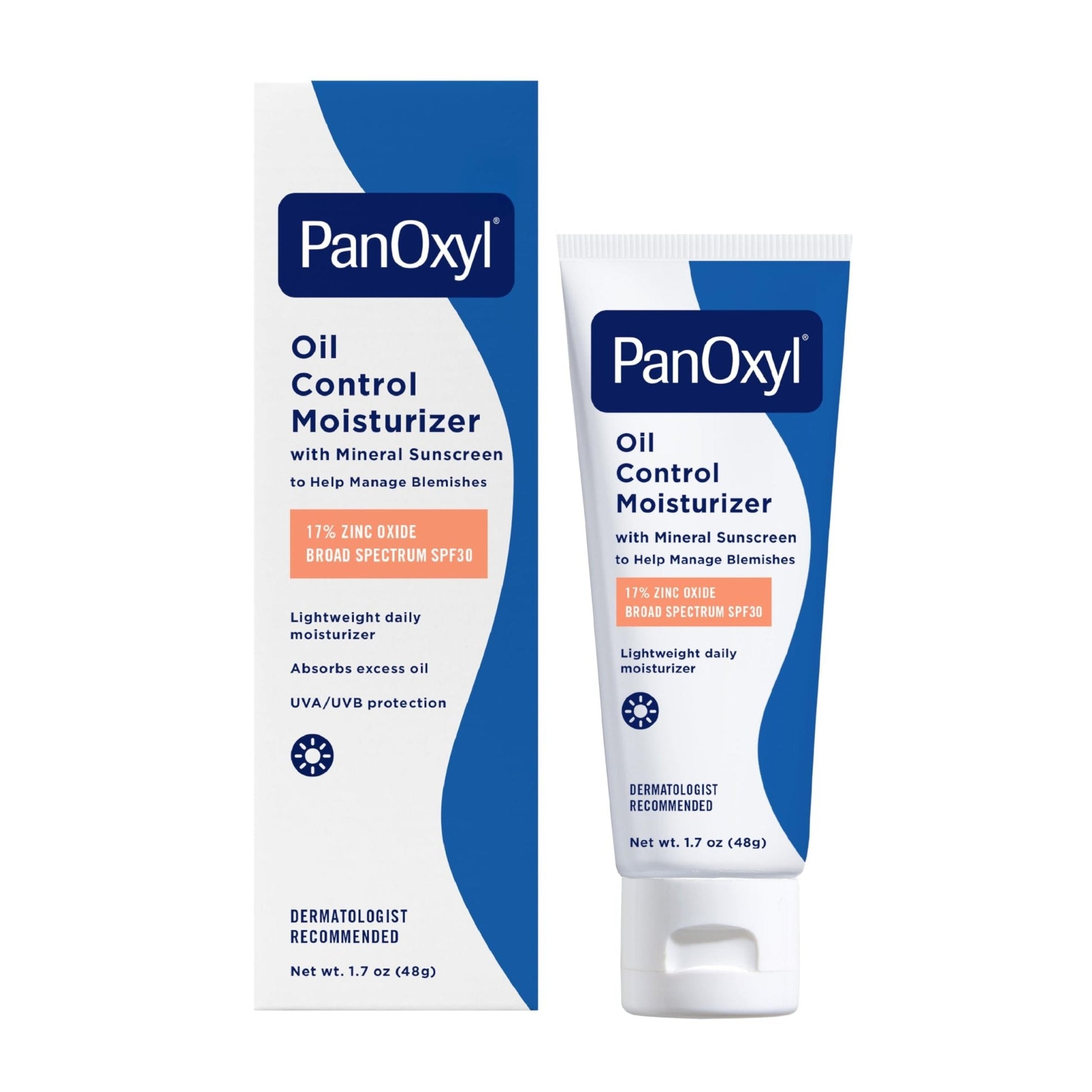 PanOxyl AM Oil Control Moisturizer, NEW Sheer Formula, Absorbs Excess Oil and Reduces Shine, with Mineral Sunscreen for Acne Prone and Oily Skin - SPF 30-1.7 oz - PrimeBioHealth - canada supplements