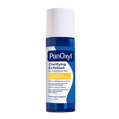 PanOxyl Clarifying Exfoliant with 2% Salicylic Acid, BHA Liquid Exfoliant for Face, Unclogs, Minimizes Appearance of Pores - PrimeBioHealth - canada supplements