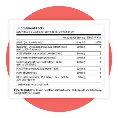 Pattern Wellness Cholesterol Complex Supplement – 90 Vegan Capsules | Red Yeast Rice Formula, 8 Carefully Selected Ingredients, GMP Manufactured, Non-GMO Formula, Gluten, Dairy & Soy Free - PrimeBioHealth - canada supplements