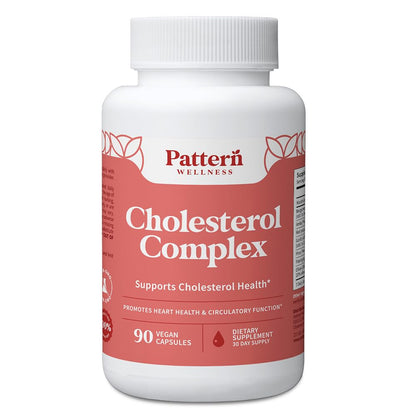 Pattern Wellness Cholesterol Complex Supplement – 90 Vegan Capsules | Red Yeast Rice Formula, 8 Carefully Selected Ingredients, GMP Manufactured, Non-GMO Formula, Gluten, Dairy & Soy Free - PrimeBioHealth - canada supplements