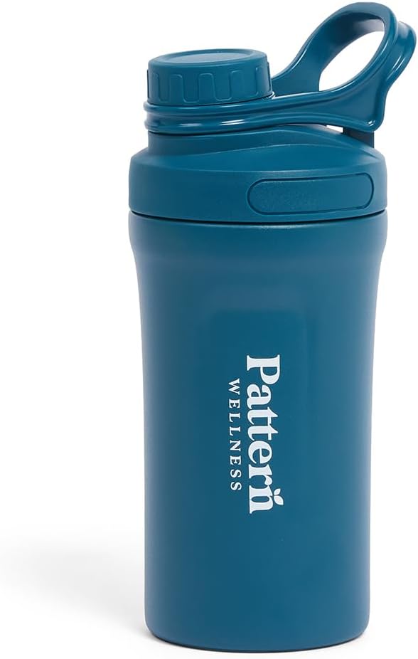 Pattern Wellness Insulated Water Bottle – 20 fl oz, Double-Wall Vacuum Sealed, Keeps Drinks Cold 24 Hrs/Hot 12 Hrs, Leak-Proof, BPA-Free, Sweat-Proof, Durable & Travel-Friendly - PrimeBioHealth - canada supplements