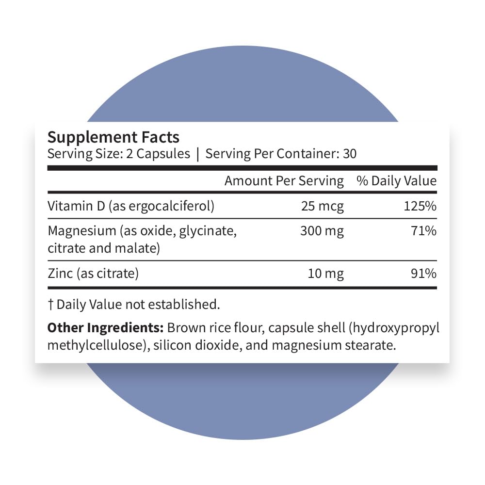 Pattern Wellness Magnesium Complex Supplement – 60 Vegan Capsules | Supports Muscle, Bone & Relaxation Health – with Zinc & Vitamin D – Daily Support Formula - PrimeBioHealth - canada supplements