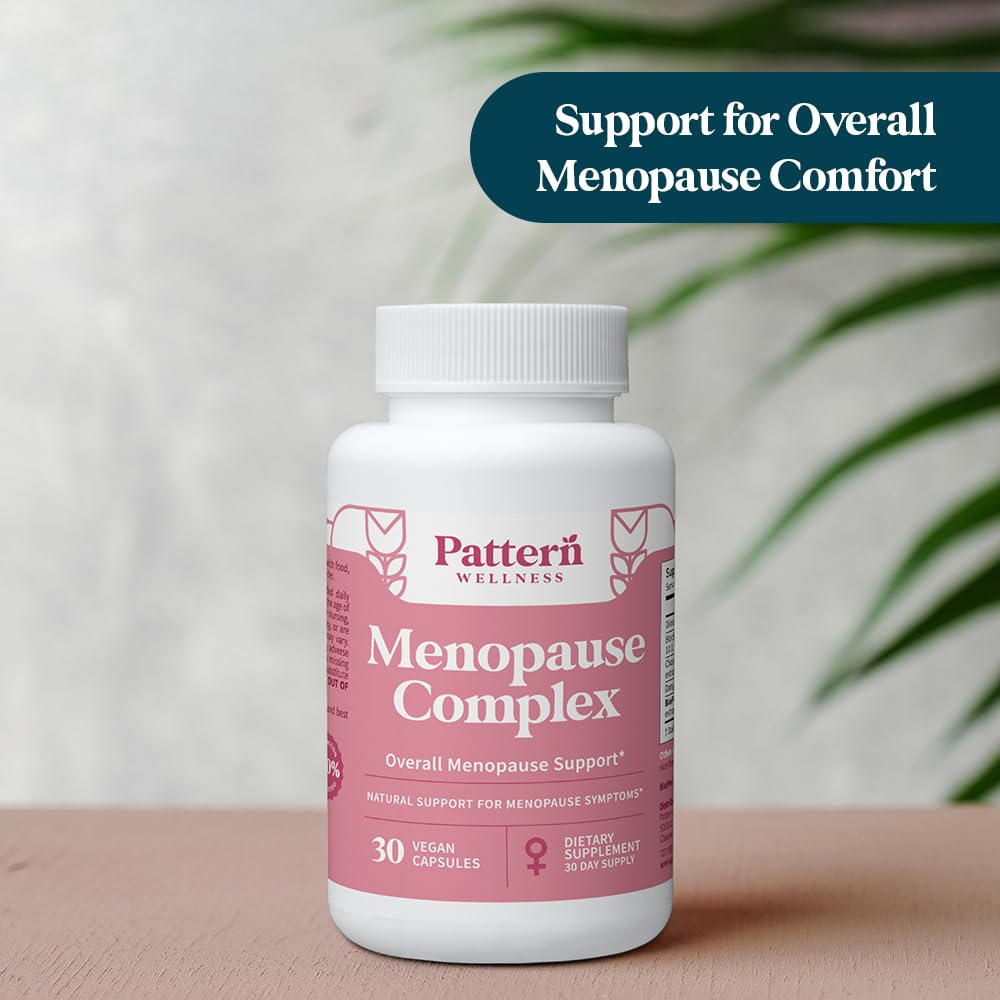 Pattern Wellness Menopause Complex – Herbal Supplement for Women’s Wellness & Hormone Health Support – with Black Cohosh, DIM & Bioperine® – 30 Vegan Capsules, 3rd Party Tested - PrimeBioHealth - canada supplements