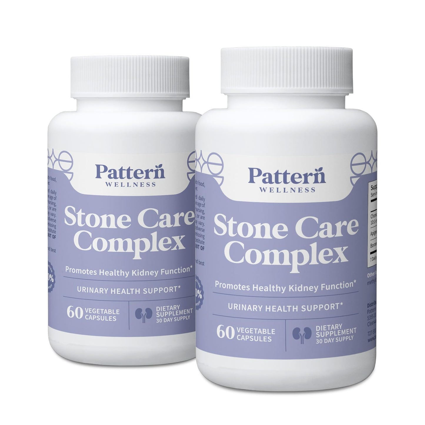 Pattern Wellness Stone Care Complex – Supports Healthy Kidney & Urinary Function – with Chanca Piedra, Chamomile Extract & Boron – 3rd Party Lab Tested – Vegan, Non-GMO - 60 Capsules - PrimeBioHealth - canada supplements