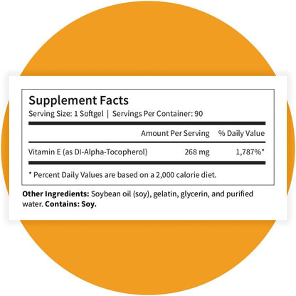 Pattern Wellness Vitamin E 400 IU – Supports Antioxidant, Immune & Cellular Health – 90 Softgels, 3rd Party Lab Tested - PrimeBioHealth - canada supplements