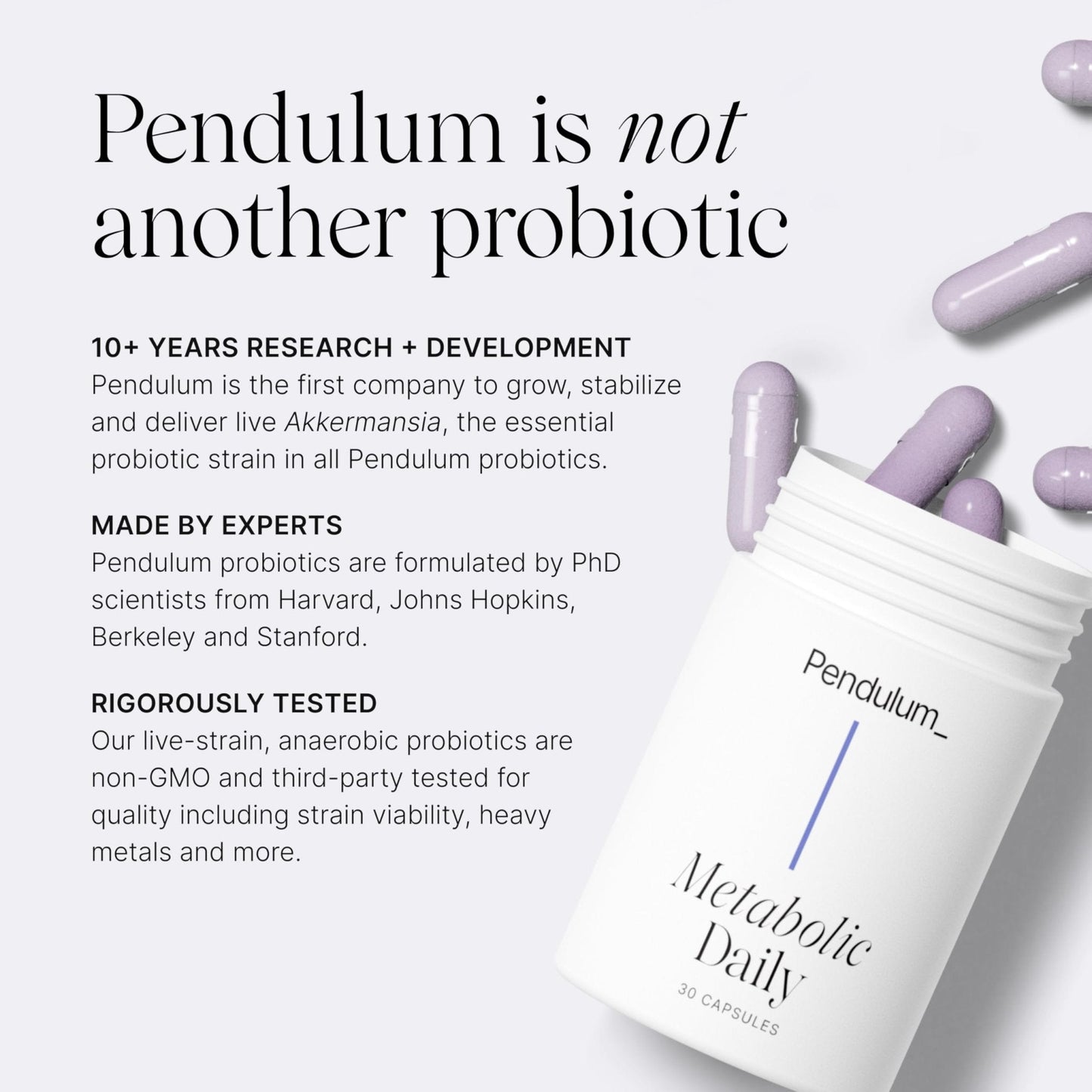Pendulum Metabolic Daily - Multi-Strain Probiotic with Akkermansia muciniphila to Support Metabolism and Sustain Energy Levels - PrimeBioHealth - canada supplements