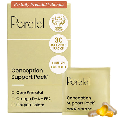 Perelel Conception Support Pack, Prenatal Multivitamin with DHA Omega 3, COQ10 & Folate, Supports Fertility Wellness for Women - PrimeBioHealth - canada supplements