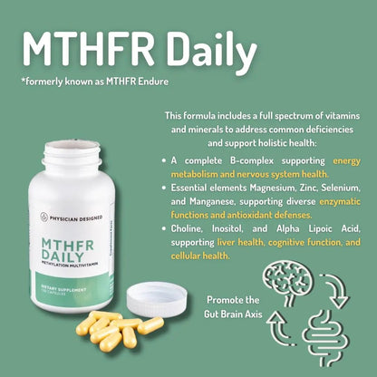 Physician Designed MTHFR Daily Multivitamin | Methylated Multivitamin for Men & Women | for Energy, Mood, & Heart | - PrimeBioHealth - canada supplements