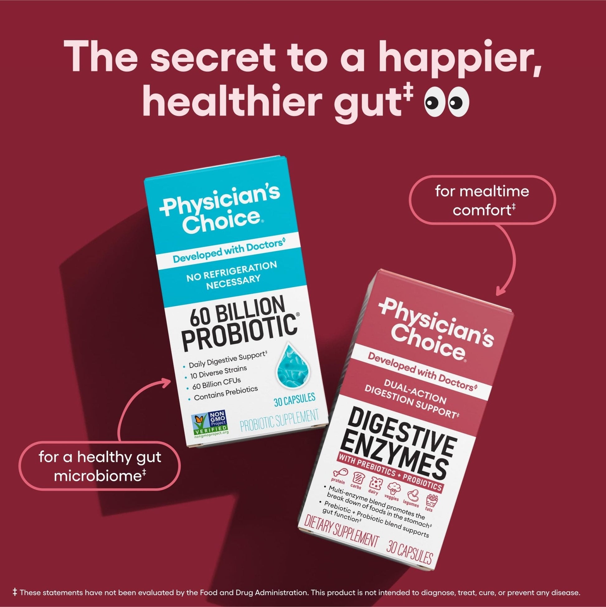 Physician's CHOICE Digestive Enzymes for Bloating & Digestion - 16 Enzymes with Organic Prebiotics & Probiotics for Gut - PrimeBioHealth - canada supplements
