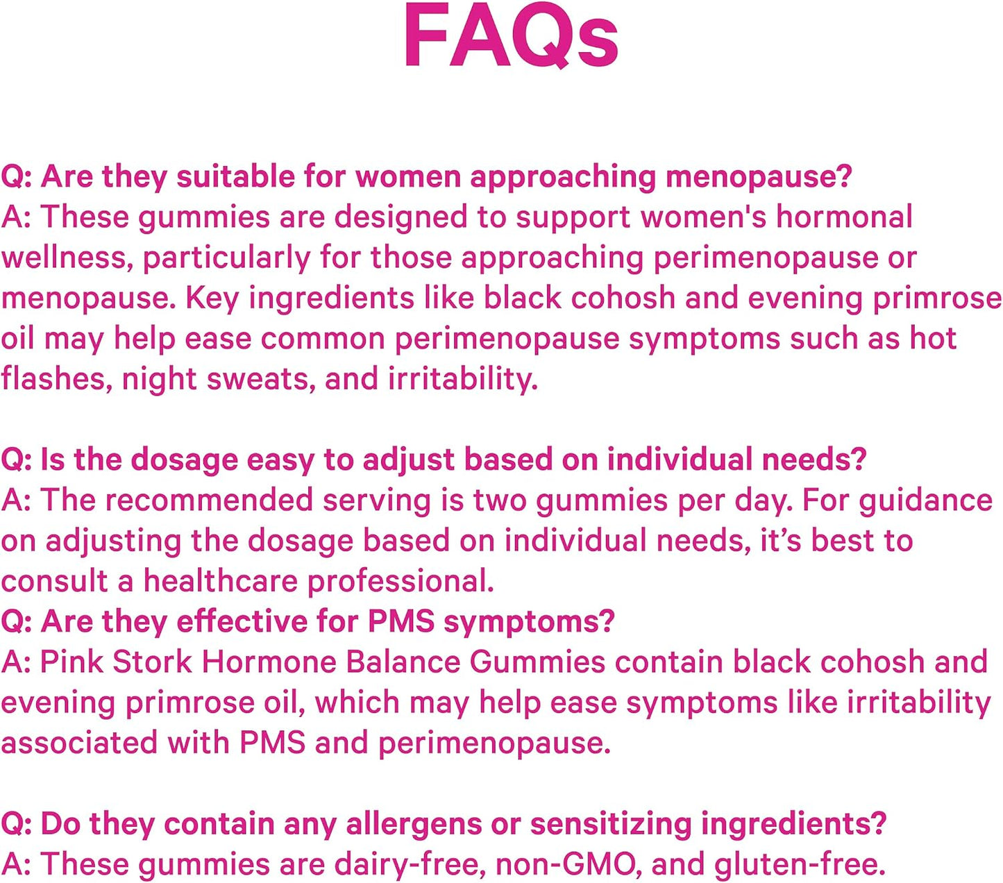 Pink Stork Hormone Balance Gummies for Women, 60 Vegan Gummies | PMS, Menopause & Perimenopause Support, Mood, Digestion, Temperature Comfort + Energy, Red Raspberry Leaf, Black Cohosh - PrimeBioHealth - canada supplements