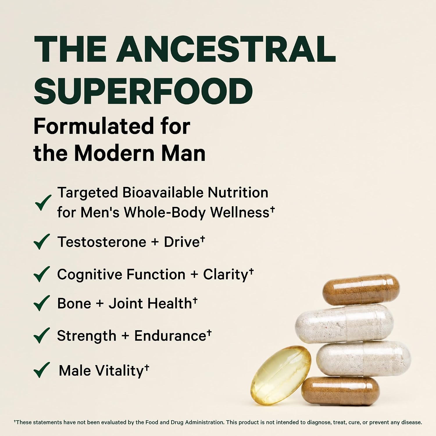 Pink Stork Men's Beef Organ Complex, Bioavailable Superfoods, 30 Servings | Grass-Fed, Grass-Finished Beef Liver, Testicle, Prostate + Bone Marrow | Supports Energy, Vitality + Men's Health - PrimeBioHealth - canada supplements