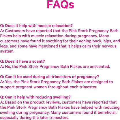 Pink Stork Pregnancy Bath Soak with Pure Magnesium Flakes, Unscented, 2 lb | 100% Dead Sea Salt, Support Pregnancy Comfort, Ease Feelings of Stress, Clean, Fragrance-Free - PrimeBioHealth - canada supplements