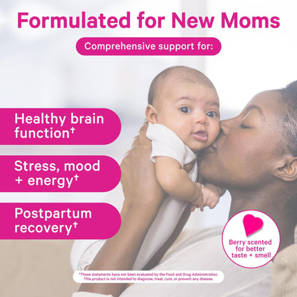 Pink Stork Total Postnatal Vitamins for Women | Vegan DHA, Iron, Folate, B12 | Postpartum Recovery Essentials | Lactation Support for Breastfeeding Moms - PrimeBioHealth - canada supplements