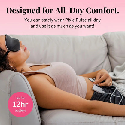 Pixie Period Pain Relief Device - Best PMS Relief Simulator with TENS Technology - Thinnest Wearable Tens Unit - Unnoticeable Under Clothes - Menstrual Cramp Comfort for Feminine Care - PrimeBioHealth - canada supplements