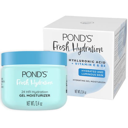 POND’S Fresh Hydration Gel Moisturizer – 24 HR Hydration with Vitamin E, Hyaluronic Acid & Vitamin B3 – Alcohol & Oil - PrimeBioHealth - canada supplements