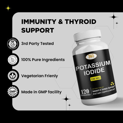 Potassium Iodide130 mg - KI Tablets- Potassium130 mg - USA Made Potassium Iodine Pills YODO Naciente - PrimeBioHealth - canada supplements