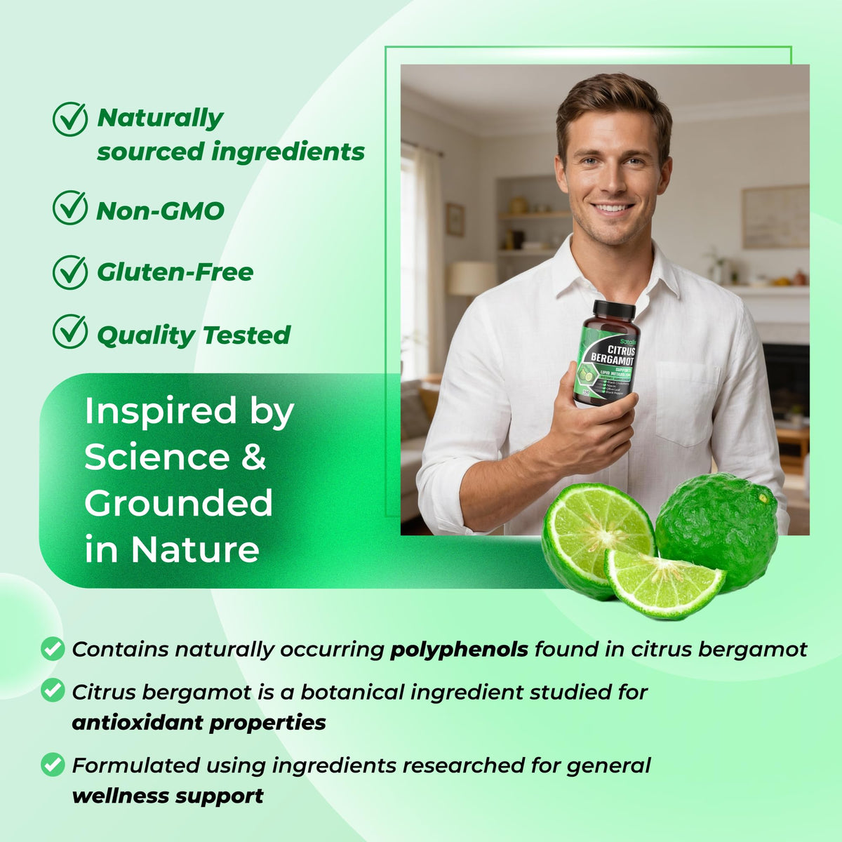 Premium Citrus Bergamot Organic Bergamot Supplement with Niacin Black Chokeberry Olive Leaf Black Pepper - PrimeBioHealth - canada supplements
