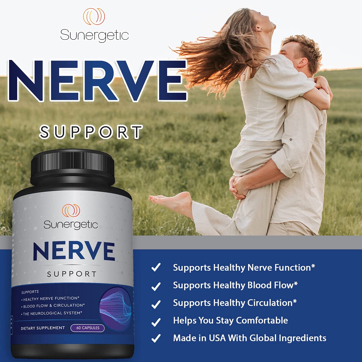 Premium Nerve Support Supplement – with Alpha Lipoic Acid (ALA) 600 mg, Acetyl-L-Carnitine (ALC) & Benfotiamine - Nerve Support Formula for Healthy Circulation, Feet, Hands & Toes - 60 Capsules - PrimeBioHealth - canada supplements