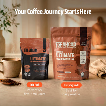 Premium Organic Mushroom Coffee – 12:1 Fruiting Body Extract – 29% Beta-Glucans – Smooth Tasting, 3rd-Party Tested for Clean Energy, No Jitters, Focus, Immune Support (15 Servings) - PrimeBioHealth - canada supplements