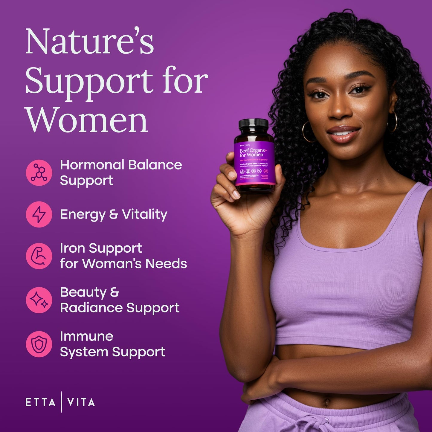 Primal Beef Organ Supplement for Women (Made in USA) Boosted w Shatavari, Maca, Ashwagandha, and Chasteberry - Grass Fed Uterus, Ovary, Liver, Kidney, Heart Bone Matrix - PrimeBioHealth - canada supplements